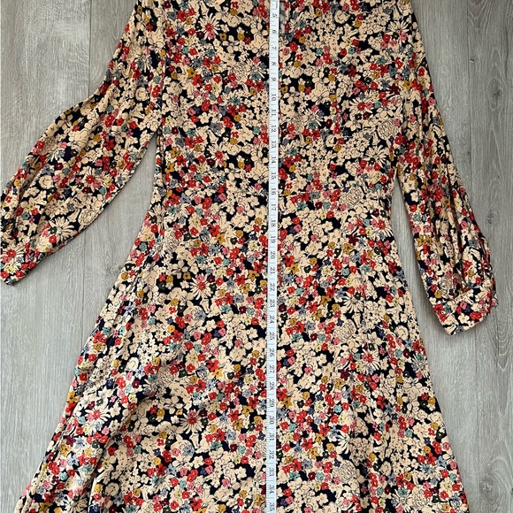 ZARA Basic Z1975 Denim Floral Dress NWT - Size S - Picture 9 of 12